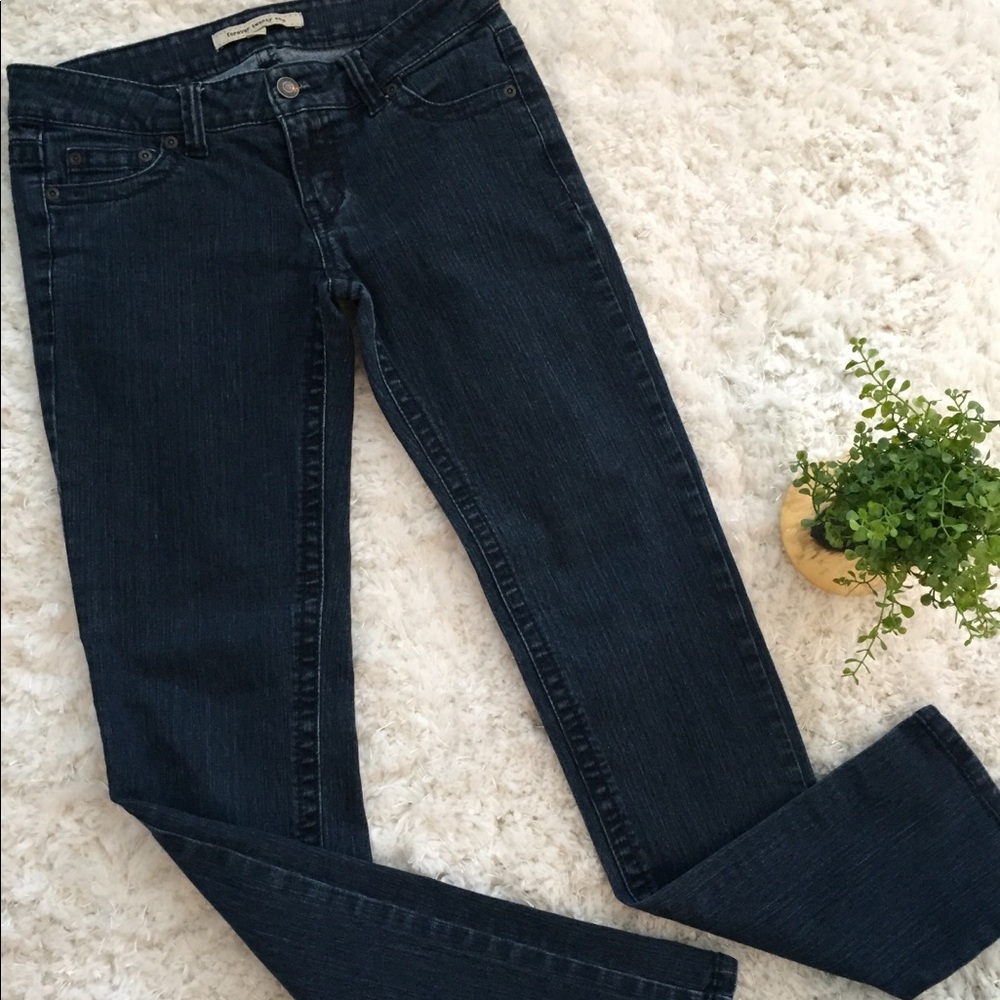 F21 Forever 21 dark skinny jeans 27 4